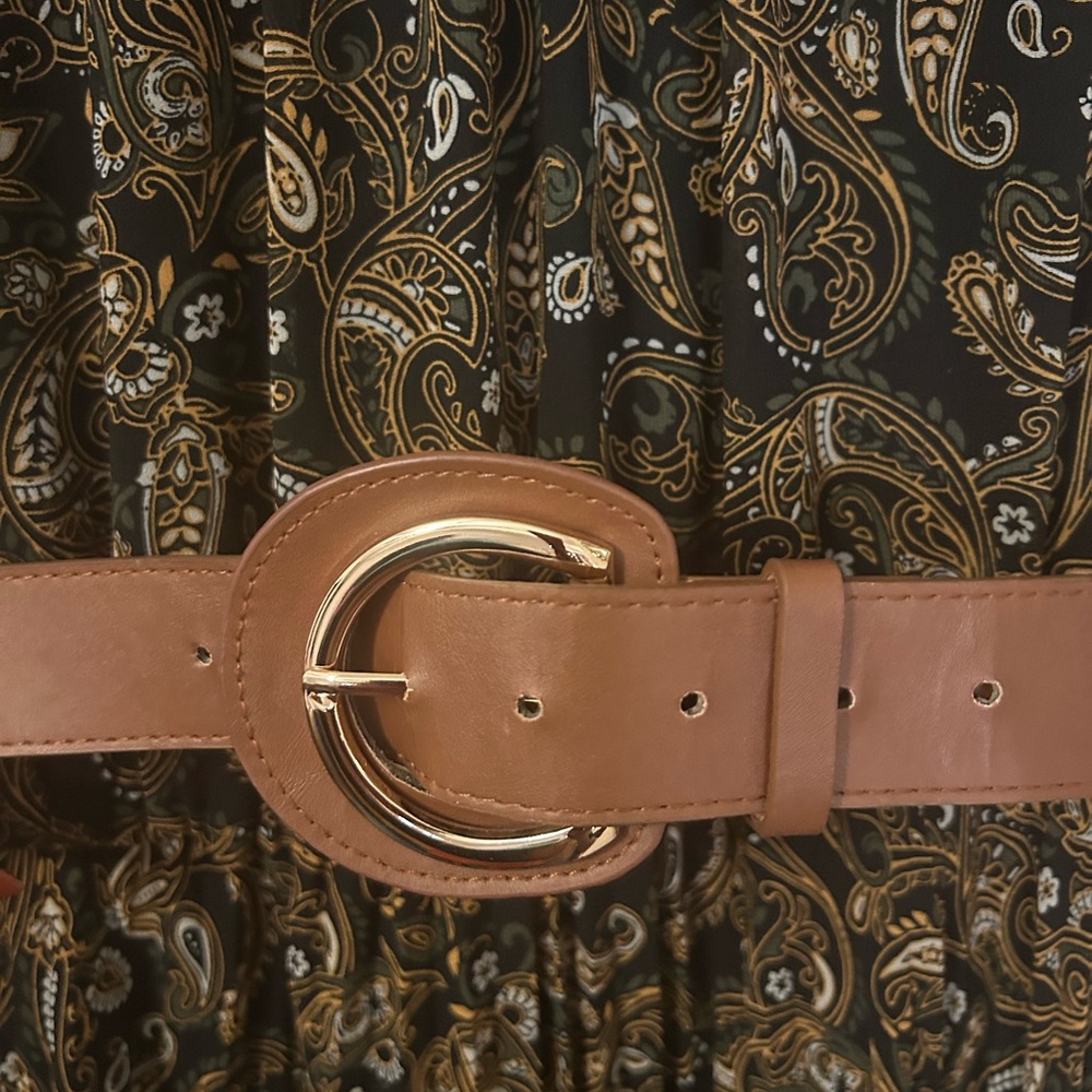 City Chic Black and Brown Paisley A-Line Skirt - Picture 8 of 10